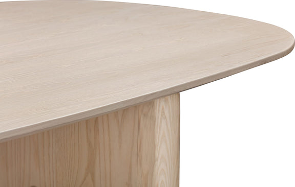 Liv Ash Wood Oval Dining Table in White Sand