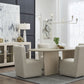 Liv Ash Wood Oval Dining Table in White Sand