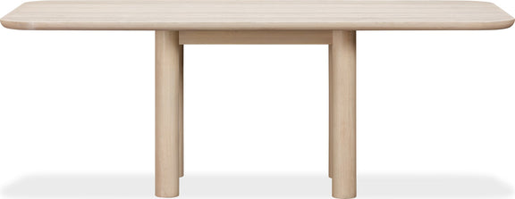 Liv Ash Wood Rectangular Dining Table in White Sand