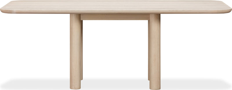 Liv Ash Wood Rectangular Dining Table in White Sand