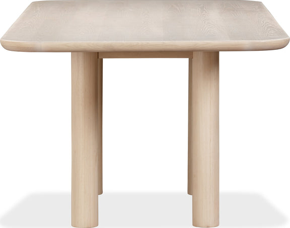 Liv Ash Wood Rectangular Dining Table in White Sand
