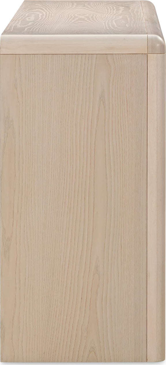 Liv Four Door Ash Wood Sideboard in White Sand
