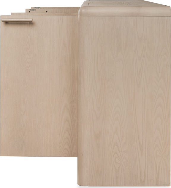 Liv Four Door Ash Wood Sideboard in White Sand