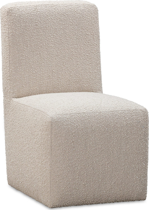 Liv Fully Upholstered Dining Chair in Brun Boucle