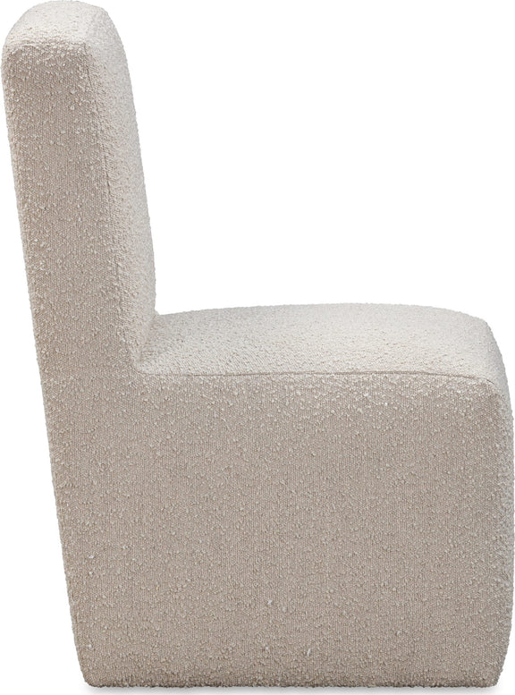 Liv Fully Upholstered Dining Chair in Brun Boucle