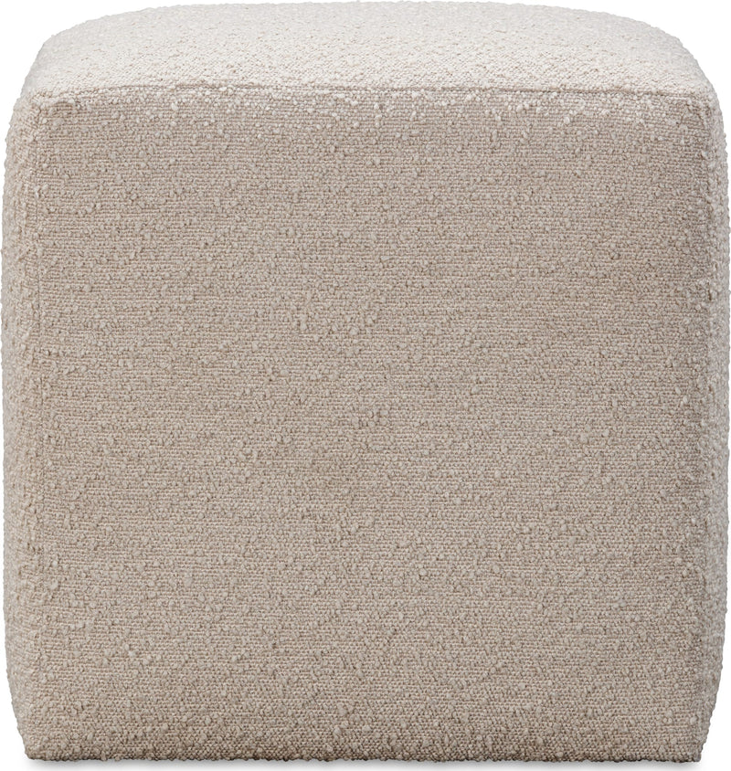 Liv Fully Upholstered Dining Ottoman in Brun Boucle