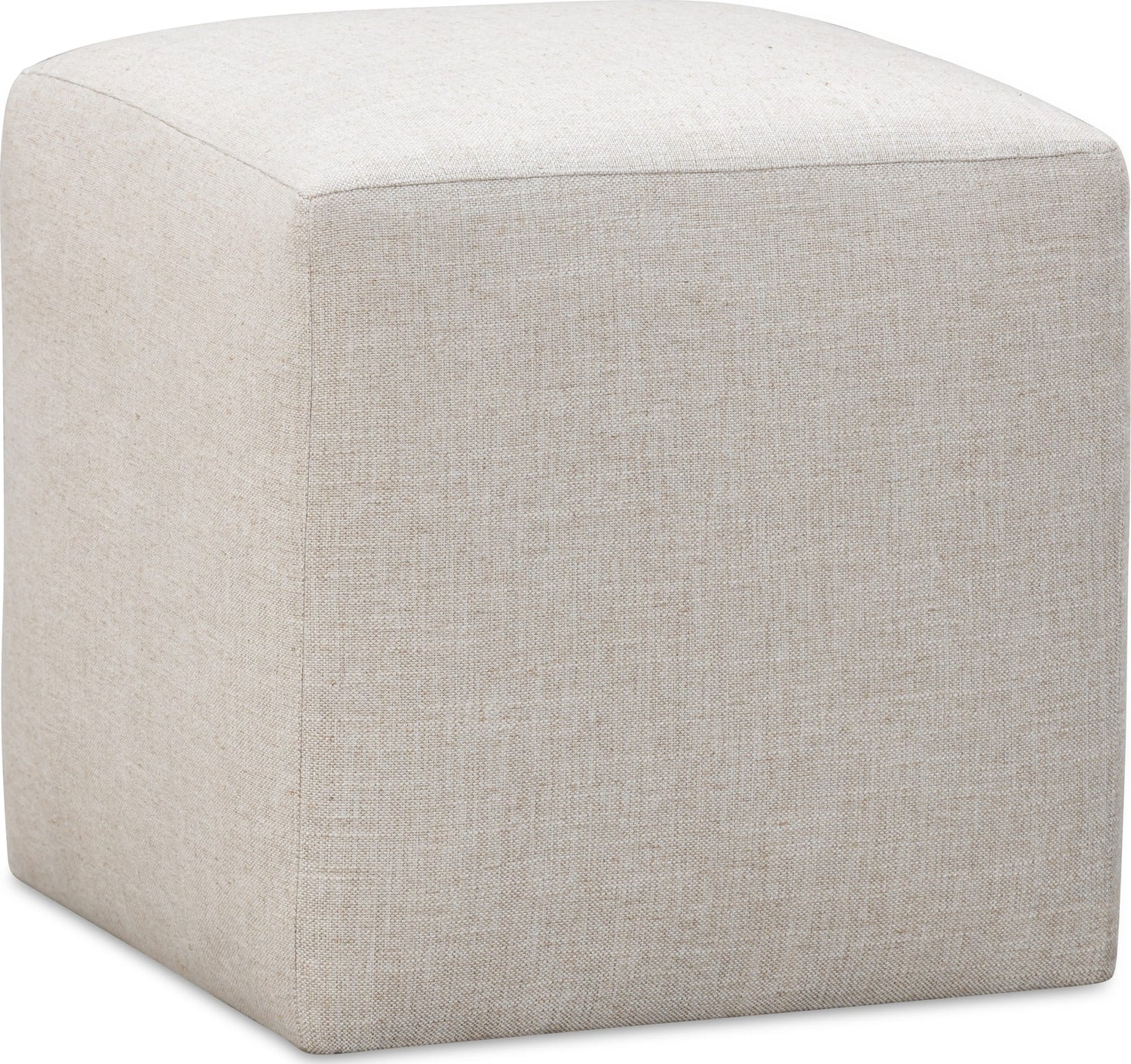 Liv Fully Upholstered Dining Ottoman in Natural Linen
