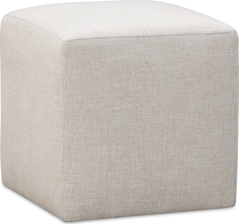 Liv Fully Upholstered Dining Ottoman in Natural Linen