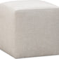 Liv Fully Upholstered Dining Ottoman in Natural Linen