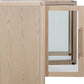Liv Glass Door Ash Wood Sideboard in White Sand