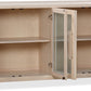 Liv Glass Door Ash Wood Sideboard in White Sand