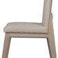 Liv Solid Wood Dining Chair in White Sand and Brun Boucle