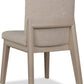 Liv Solid Wood Dining Chair in White Sand and Brun Boucle