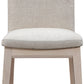Liv Solid Wood Dining Chair in White Sand and Natural Linen