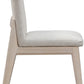 Liv Solid Wood Dining Chair in White Sand and Natural Linen