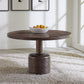 Liyana Solid Wood Round Dining Table in Natural Tan