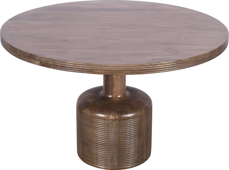 Liyana Solid Wood Round Dining Table in Natural Tan