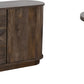 Liyana Solid Wood Three Drawer Two Door Sideboard in Natural Tan