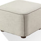 Louis Upholstered Ottoman in Natural Linen (2026)