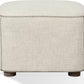 Louis Upholstered Ottoman in Natural Linen (2026)
