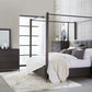 Lucerne Queen-Size Upholstered Canopy Bed in Vintage Coffee