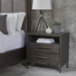 Lucerne King-Size Upholstered Panel Bed in Vintage Coffee