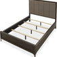 Lucerne King-Size Upholstered Panel Bed in Vintage Coffee