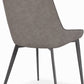 Lucia Metal Leg Upholstered Dining Chair in Anchor Gray Synthetic Leather and Gunmetal