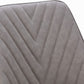 Lucia Metal Leg Upholstered Dining Chair in Anchor Gray Synthetic Leather and Gunmetal