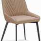 Lucia Metal Leg Upholstered Dining Chair in Honey Synthetic Leather