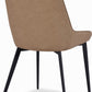 Lucia Metal Leg Upholstered Dining Chair in Honey Synthetic Leather