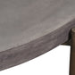 Lyon Round Natural Concrete and Metal Coffee Table