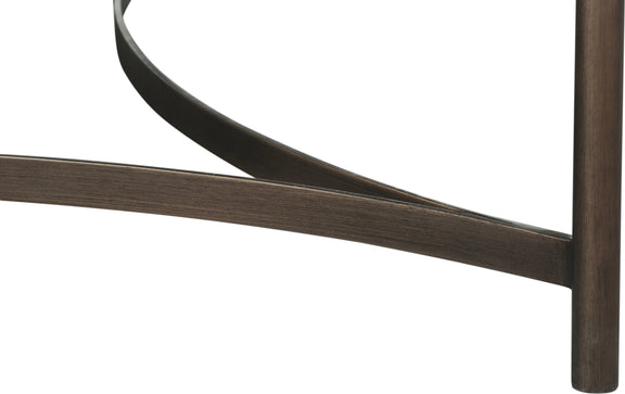 Lyon Round Natural Concrete and Metal Coffee Table