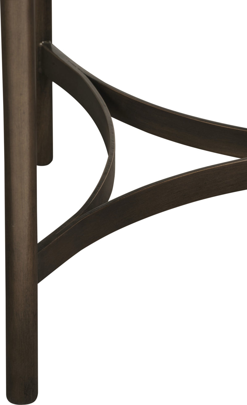 Lyon Round Natural Concrete and Metal Side Table