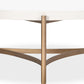 Lyon Round White Concrete and Metal Coffee Table