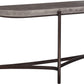 Lyon Semi-circular Natural Concrete and Metal Console Table