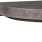 Lyon Semi-circular Natural Concrete and Metal Console Table