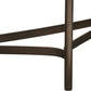 Lyon Semi-circular Natural Concrete and Metal Console Table