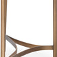 Lyon Semi-circular White Concrete and Metal Console Table