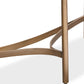 Lyon Semi-circular White Concrete and Metal Console Table