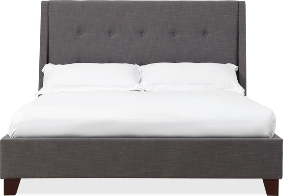 Madera King-Size Upholstered Platform Bed in Dark Charcoal (2026)