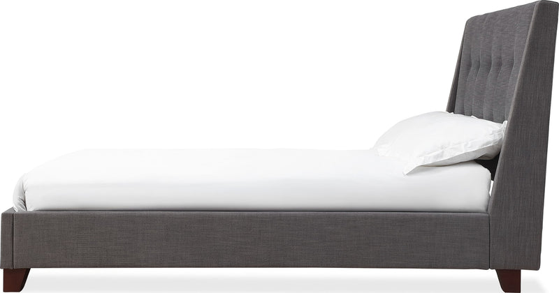 Madera King-Size Upholstered Platform Bed in Dark Charcoal (2026)