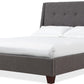 Madera Queen-Size Upholstered Platform Bed in Dark Charcoal (2026)