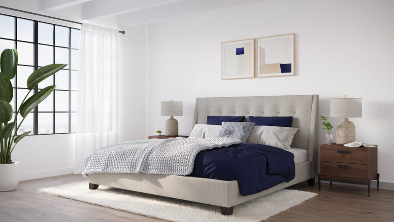Madera California King-Size Upholstered Platform Bed in Putty (2026)