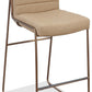 Madison Metal Frame Bar Stool in Honey Synthetic Leather