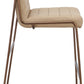 Madison Metal Frame Bar Stool in Honey Synthetic Leather