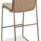 Madison Metal Frame Bar Stool in Honey Synthetic Leather