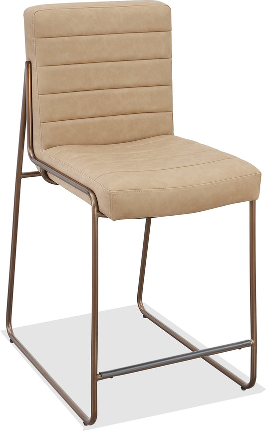 Madison Metal Frame Counter Stool in Honey Synthetic Leather
