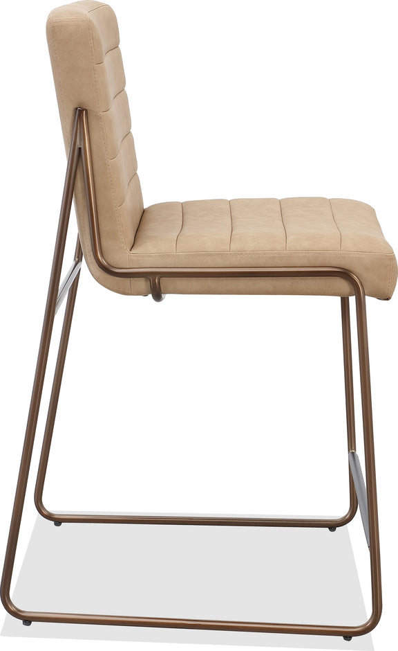 Madison Metal Frame Counter Stool in Honey Synthetic Leather