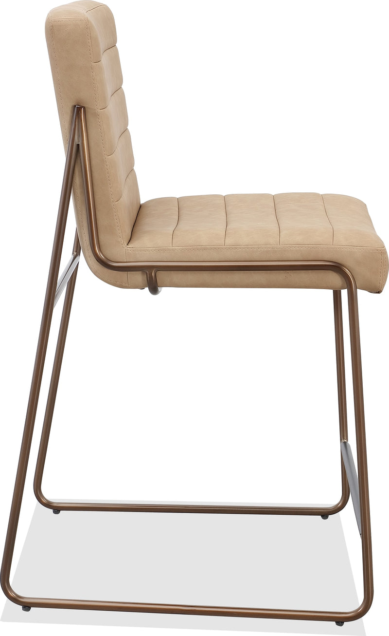 Madison Metal Frame Counter Stool in Honey Synthetic Leather